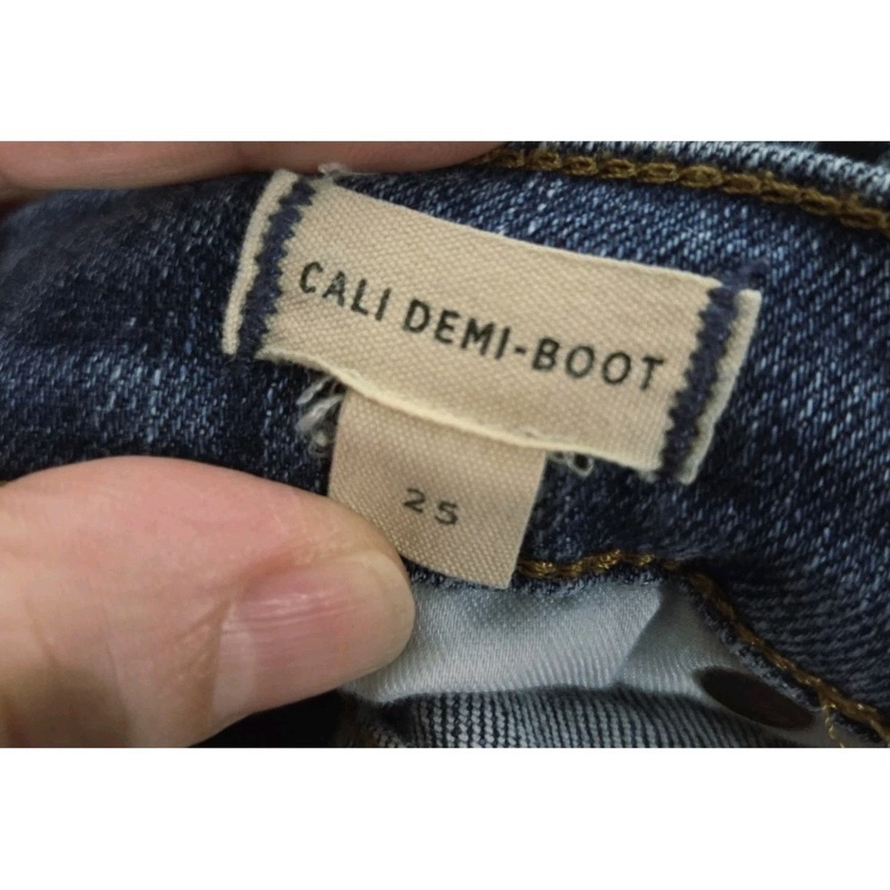 Madewell‎ Cali Demi Boot Jeans Size 25 Medium Wash Mid Rise - Picture 3 of 7